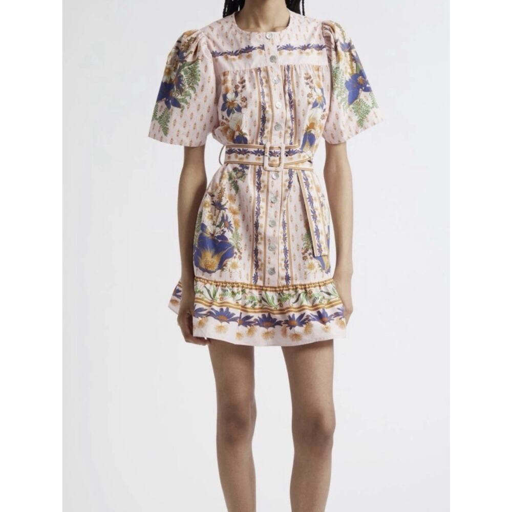 Farm Rio The Dream Garden Mini Dress Women's Small (S) *No Belt Included Boho